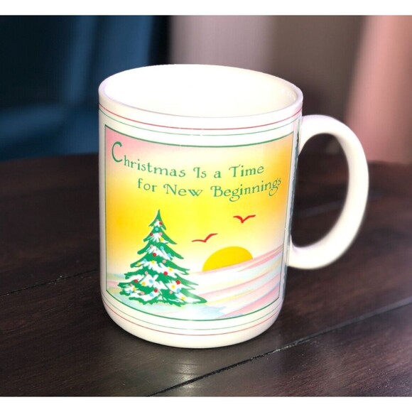 Christmas Holiday Coffee Tea Mug Cup New Beginnings - Picture 8 of 8